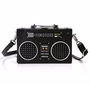 Retro Boom Box Clutch Purse